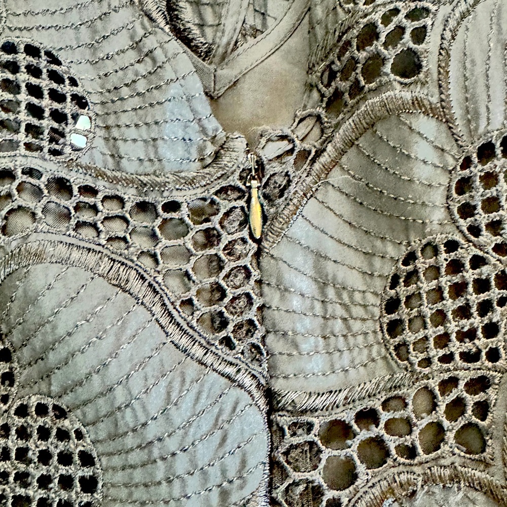 Tracey Reese Black Eyelet Cocktail Dress - Sz: 4 - Picture 5 of 8